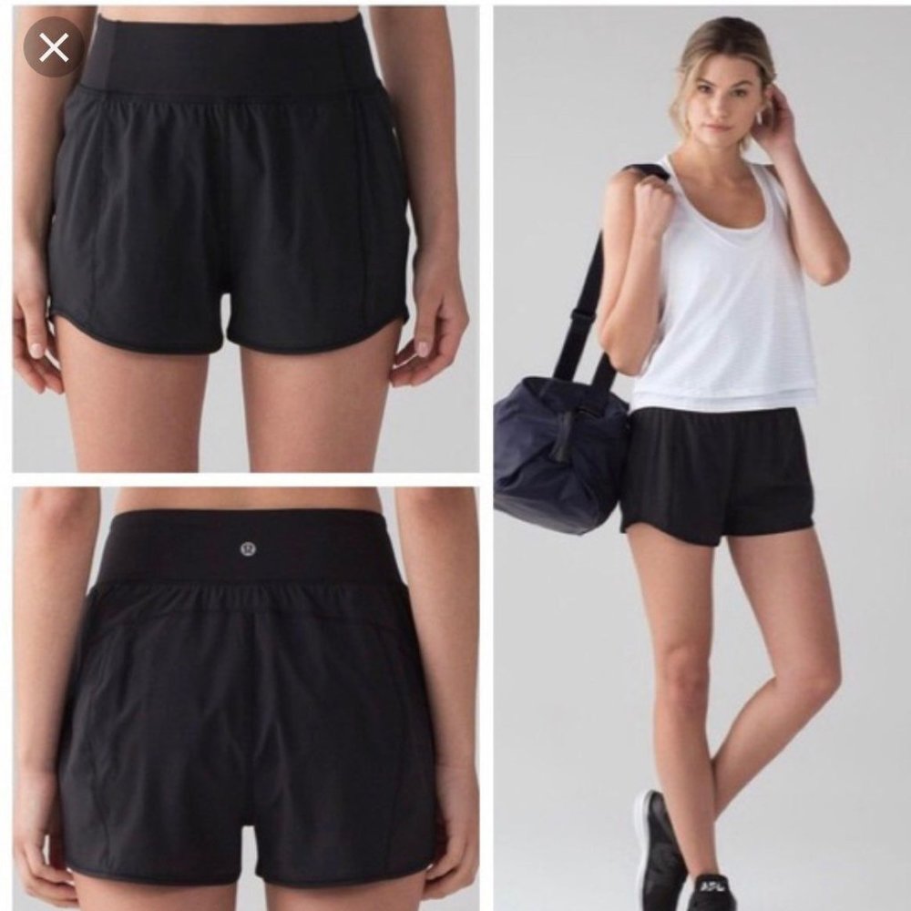 Lululemon Lean in Short 2" 2 EUC High Waisted Black